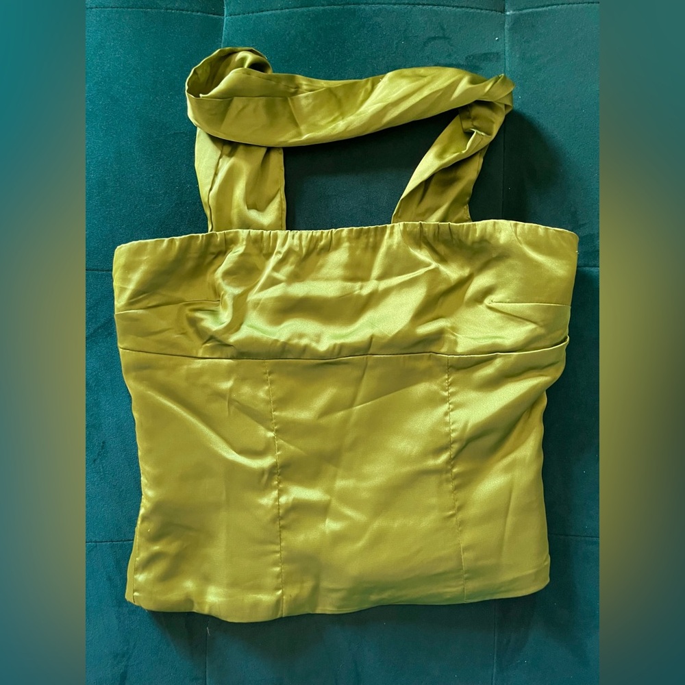 Runaway the Label Olive Satin Top